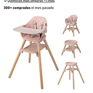 Pink Convertible High Chair for Kids